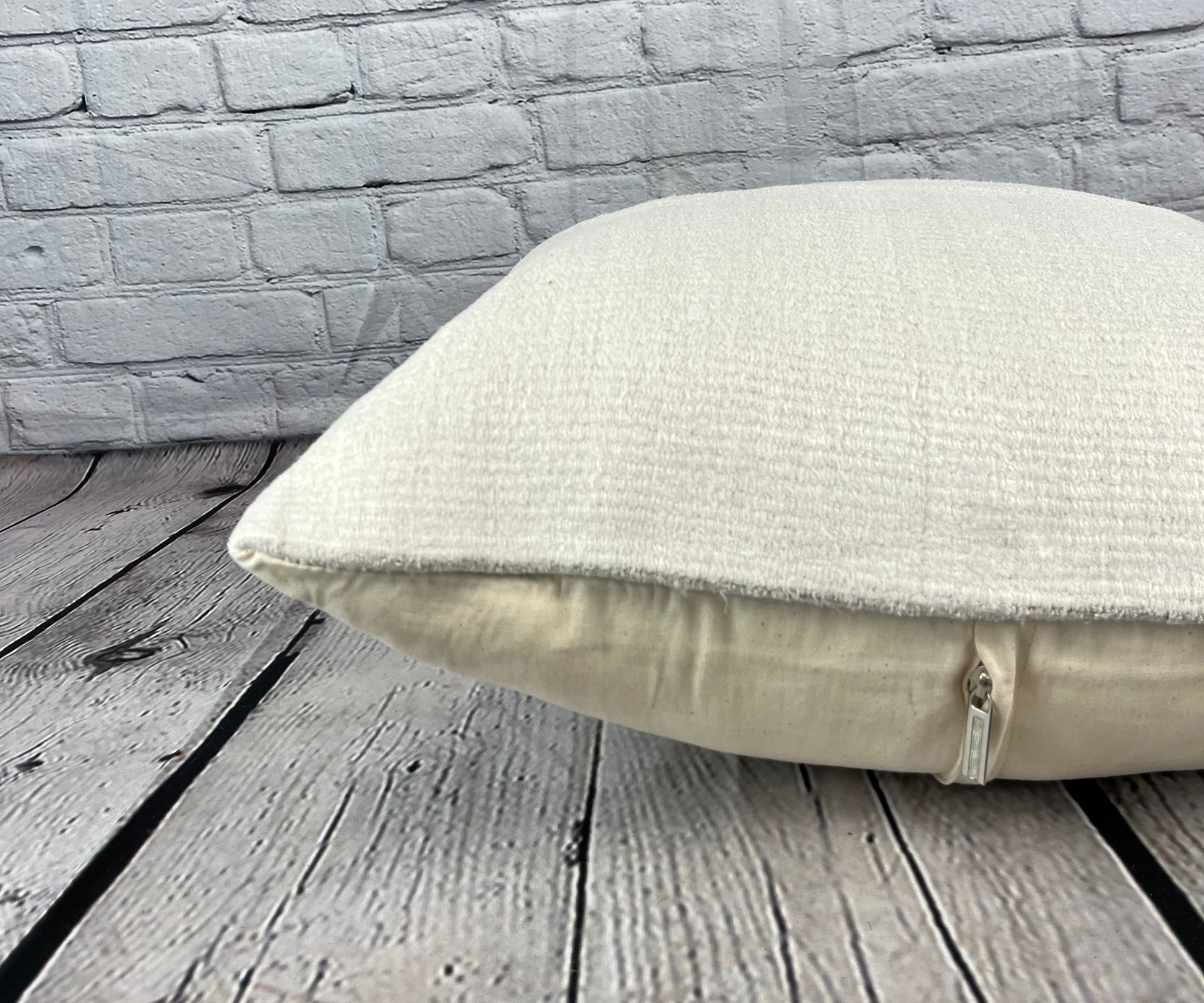 20 x 20 Hemp Pillow Turkish Cushion Natural Grayish White Pillow Cushion Cover #6512