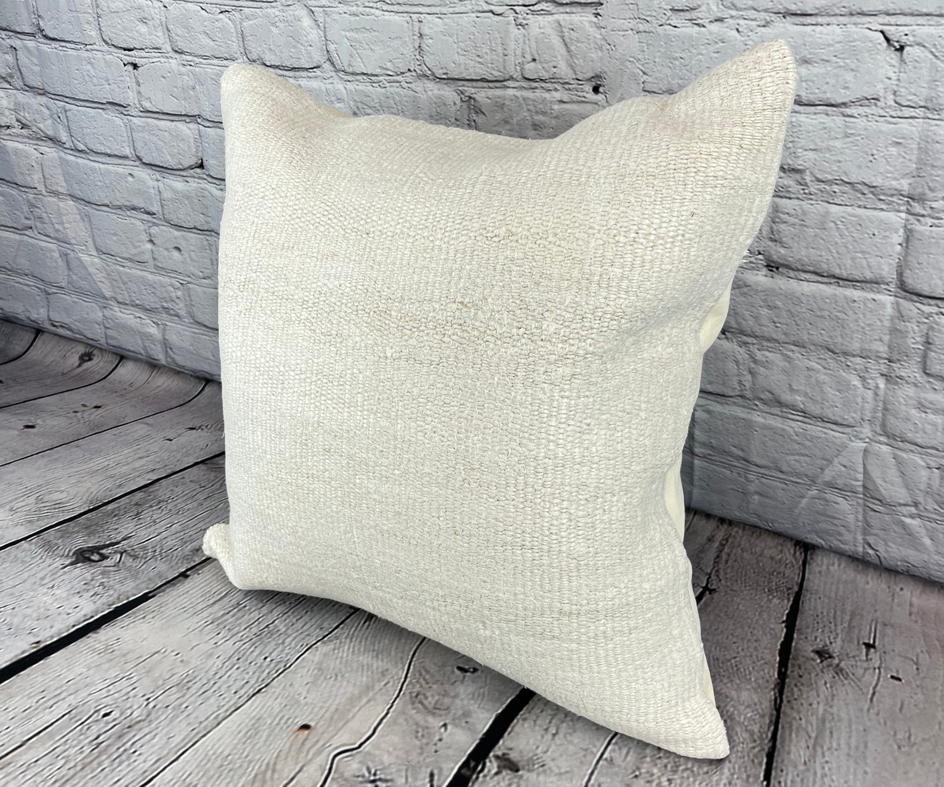 20 x 20 Hemp Pillow Turkish Cushion Natural Grayish White Pillow Cushion Cover #6513