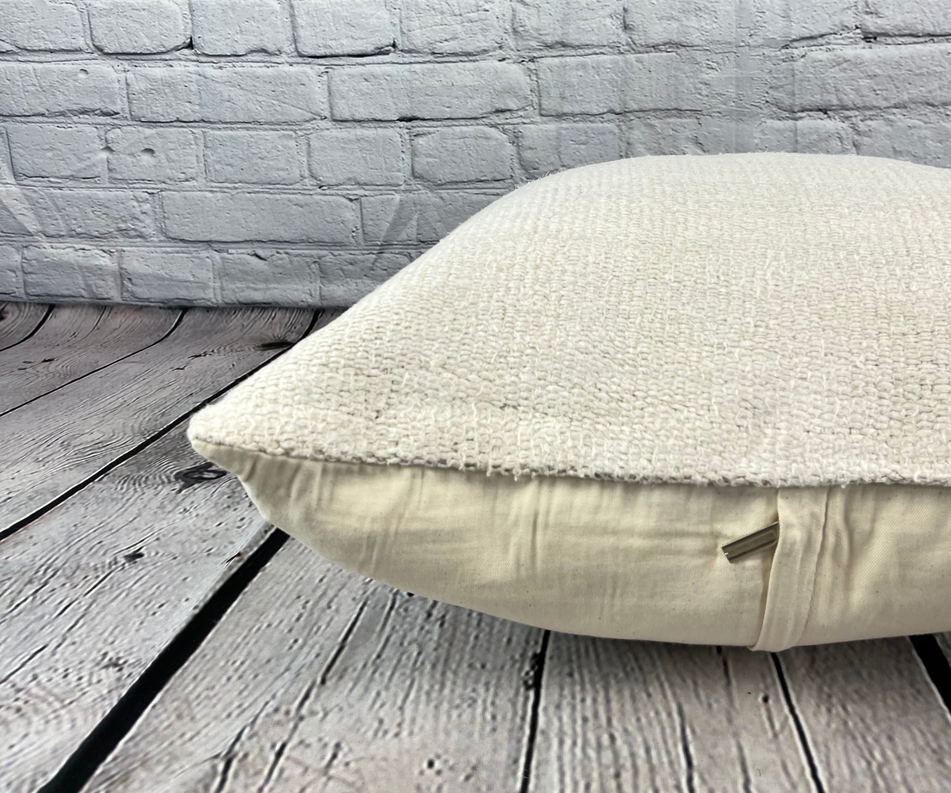 20 x 20 Hemp Pillow Turkish Cushion Natural Grayish White Pillow Cushion Cover #6513