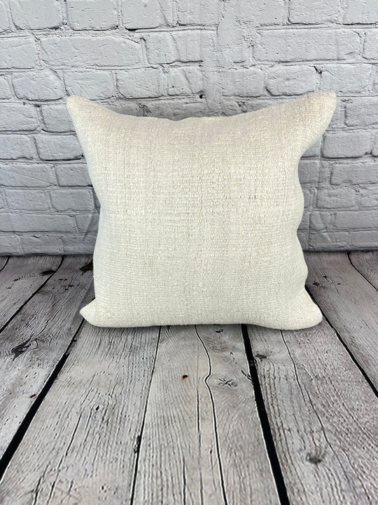 20 x 20 Hemp Pillow Turkish Cushion Natural Grayish White Pillow Cushion Cover #6516