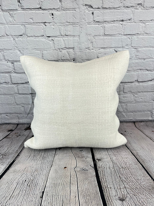20 x 20 Hemp Pillow Turkish Cushion Natural Grayish White Pillow Cushion Cover #6518