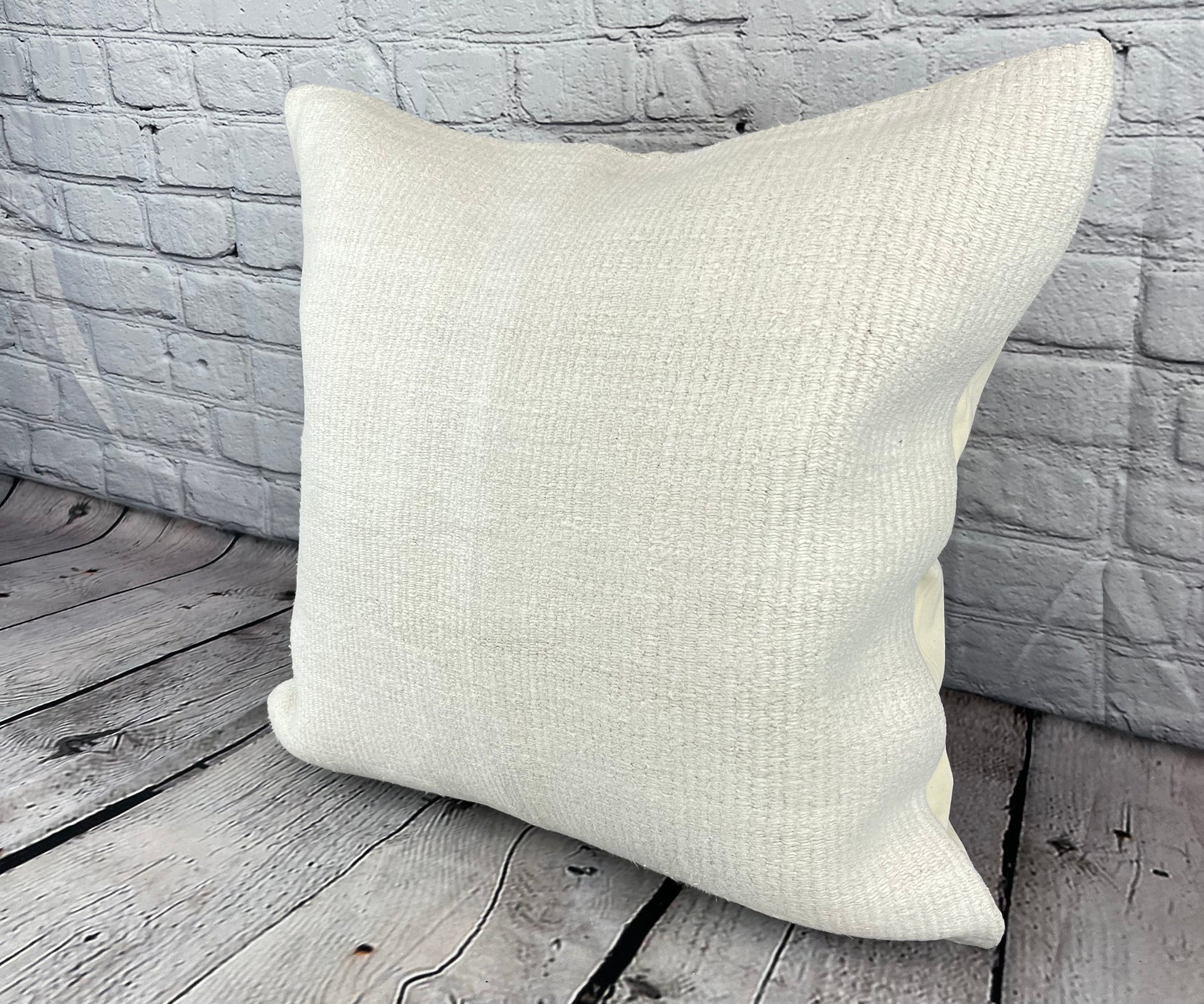 20 x 20 Hemp Pillow Turkish Cushion Natural Grayish White Pillow Cushion Cover #6518