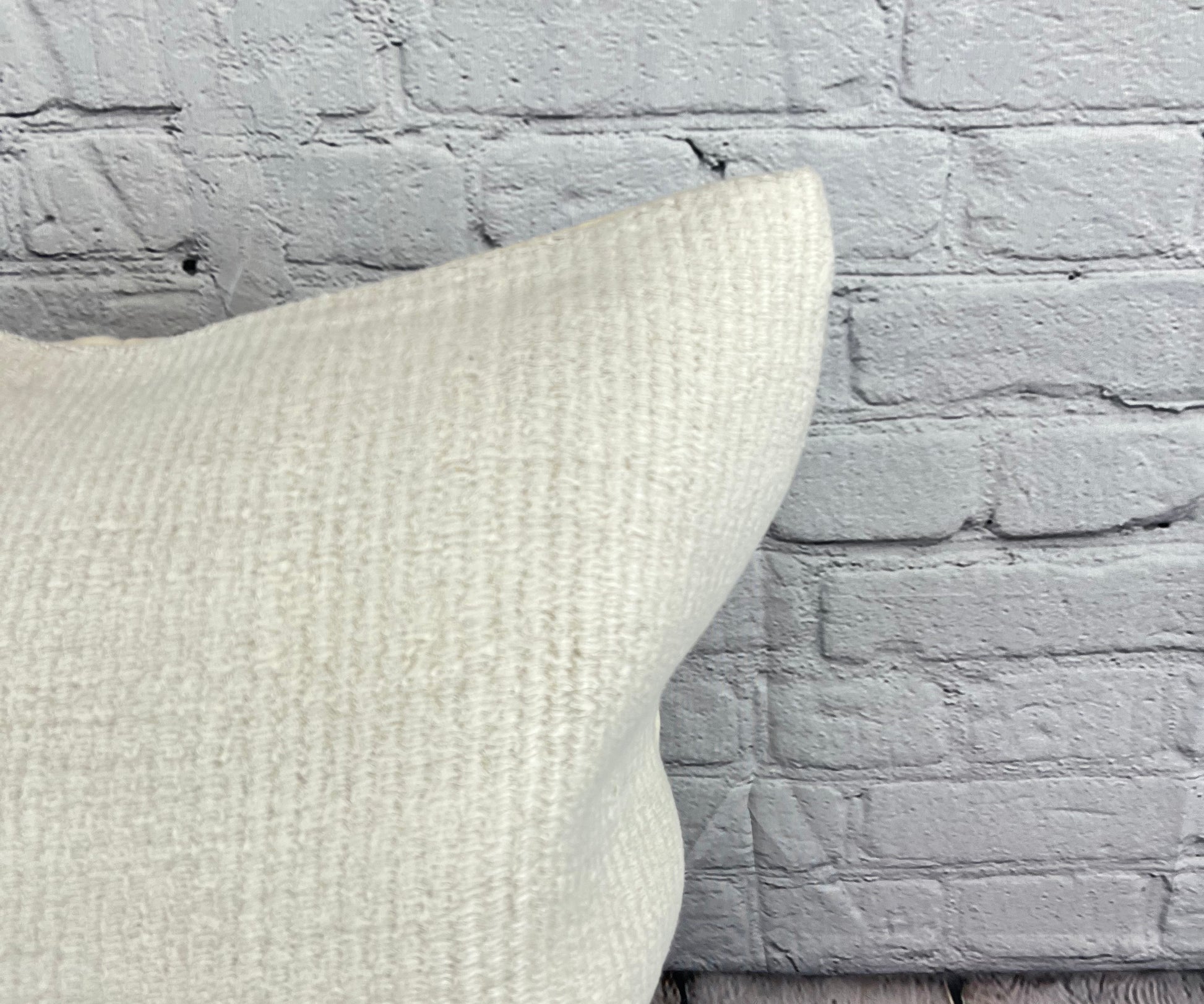 20 x 20 Hemp Pillow Turkish Cushion Natural Grayish White Pillow Cushion Cover #6518