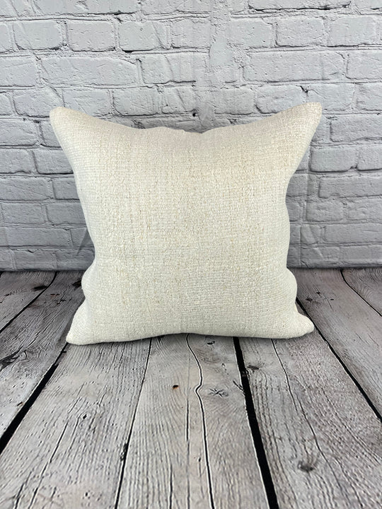 20 x 20 Hemp Pillow Turkish Cushion Natural Grayish White Pillow Cushion Cover #6523