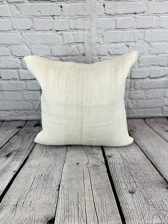 20 x 20 Hemp Pillow Turkish Cushion Natural Grayish White Pillow Cushion Cover #6527