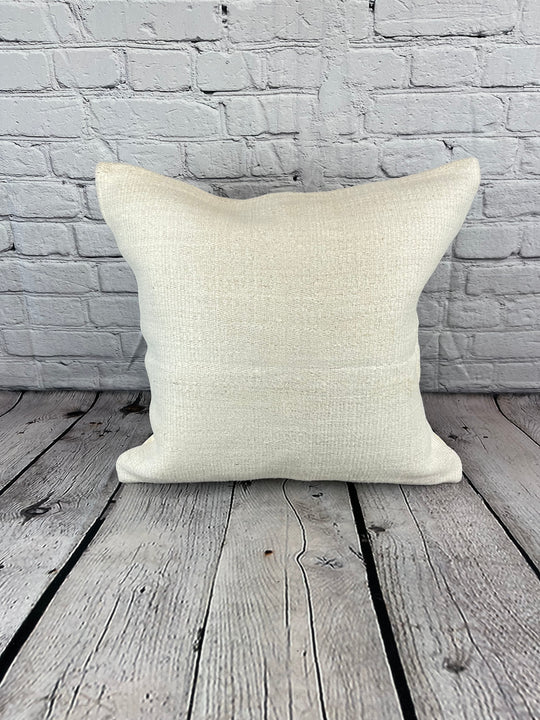 20 x 20 Hemp Pillow Turkish Cushion Natural Grayish White Pillow Cushion Cover #6529