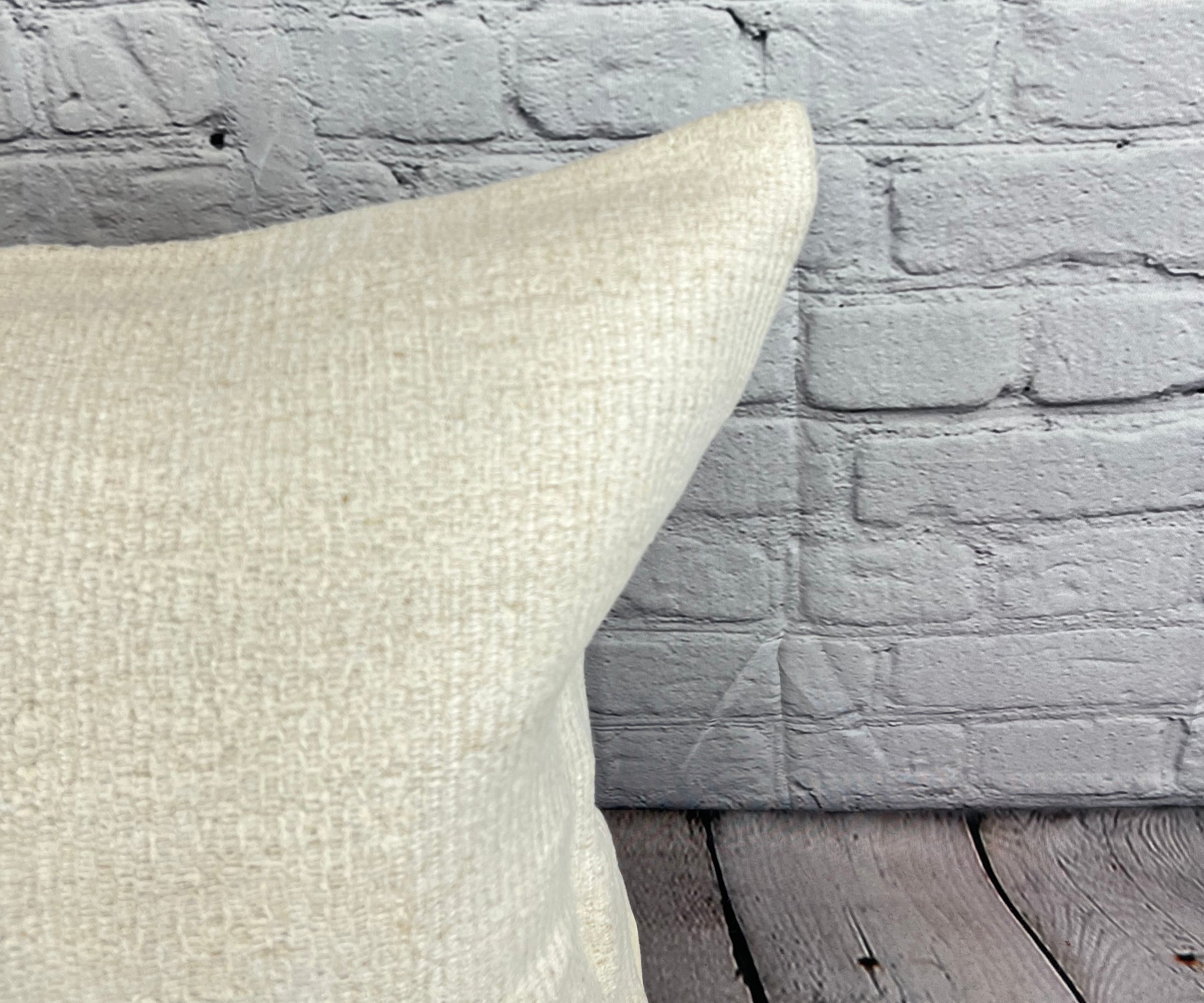 20 x 20 Hemp Pillow Turkish Cushion Natural Grayish White Pillow Cushion Cover #6529