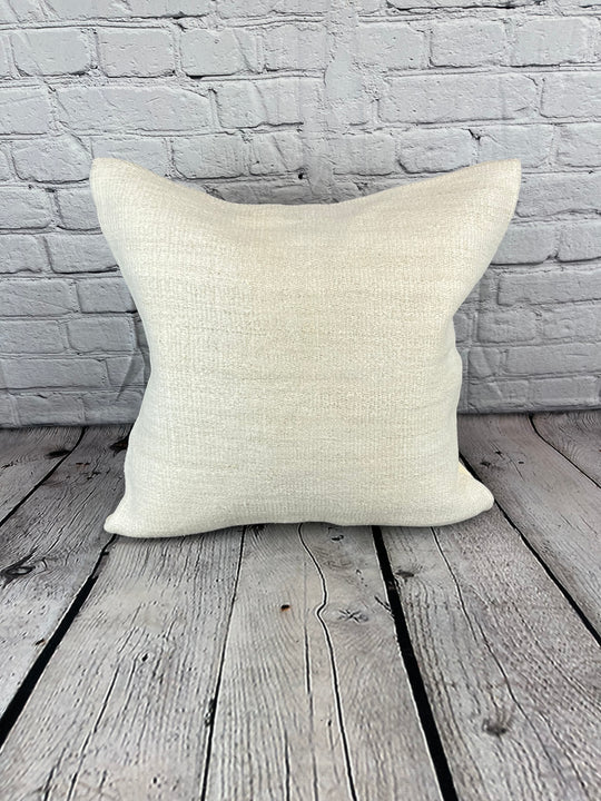 20 x 20 Hemp Pillow Turkish Cushion Natural Grayish White Pillow Cushion Cover #6530