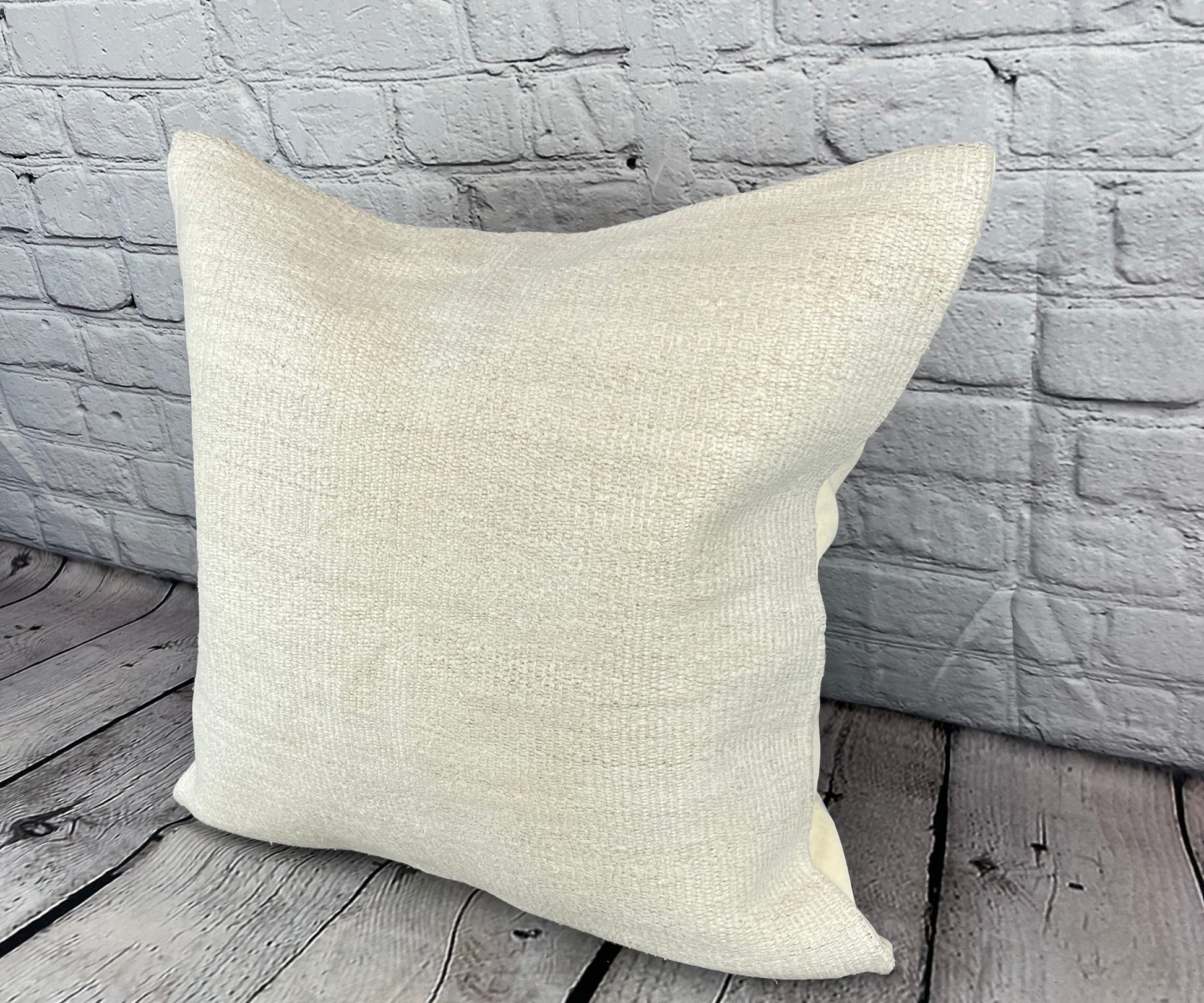 20 x 20 Hemp Pillow Turkish Cushion Natural Grayish White Pillow Cushion Cover #6530