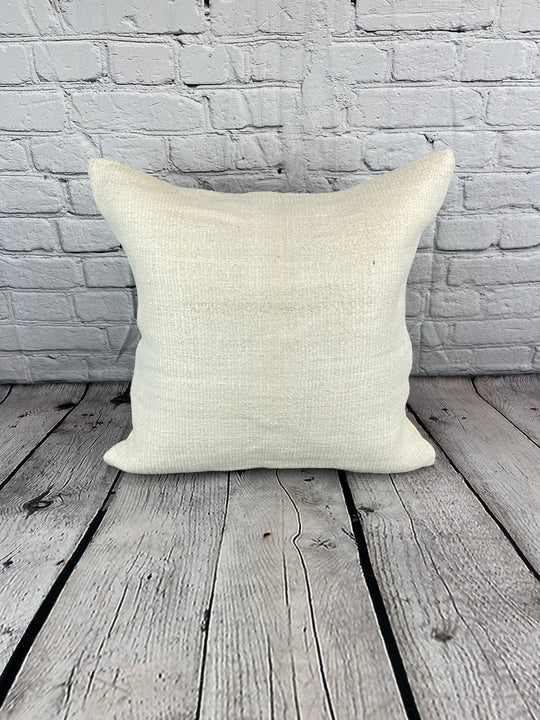 20 x 20 Hemp Pillow Turkish Cushion Natural Grayish White Pillow Cushion Cover #6531