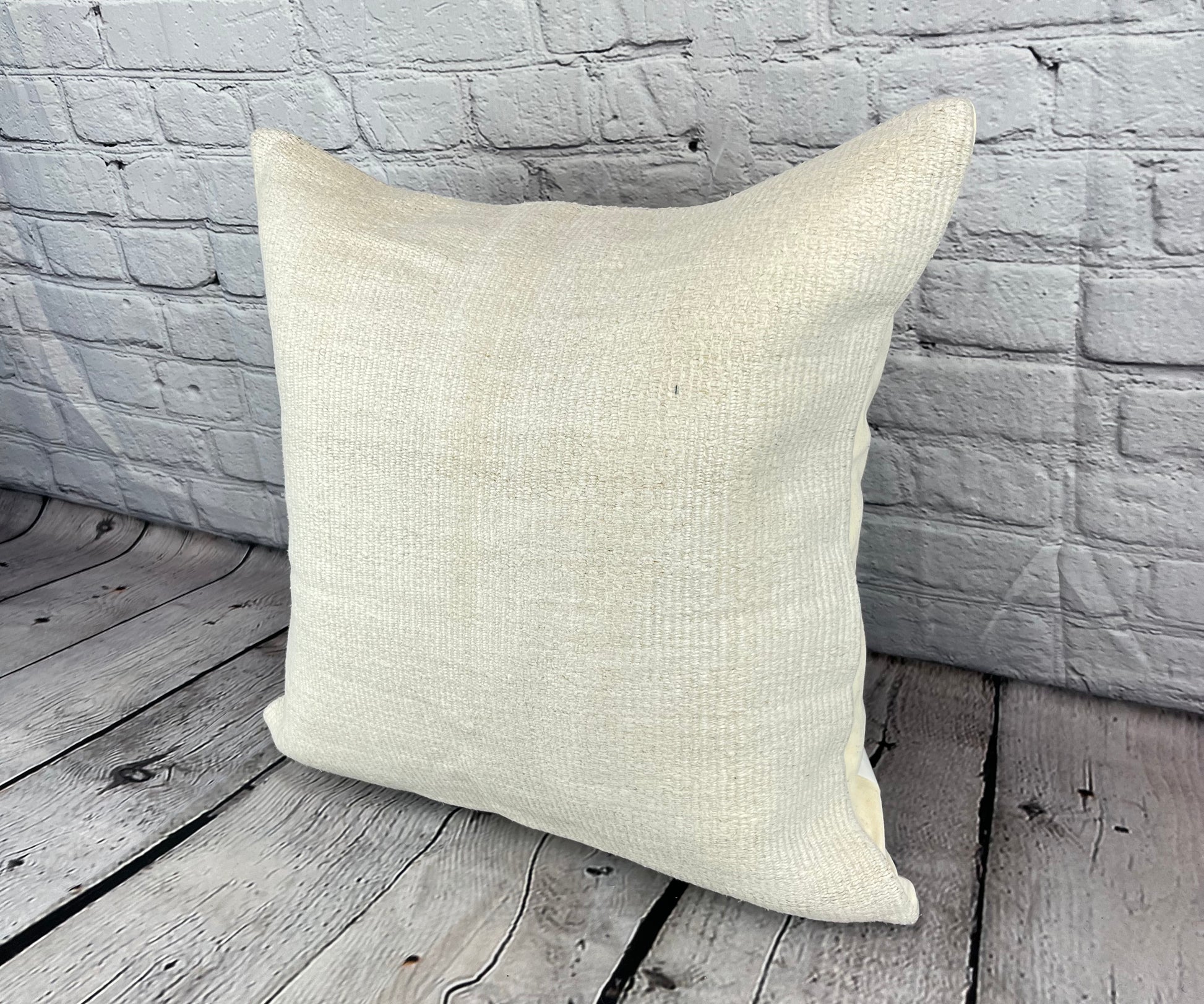 20 x 20 Hemp Pillow Turkish Cushion Natural Grayish White Pillow Cushion Cover #6531