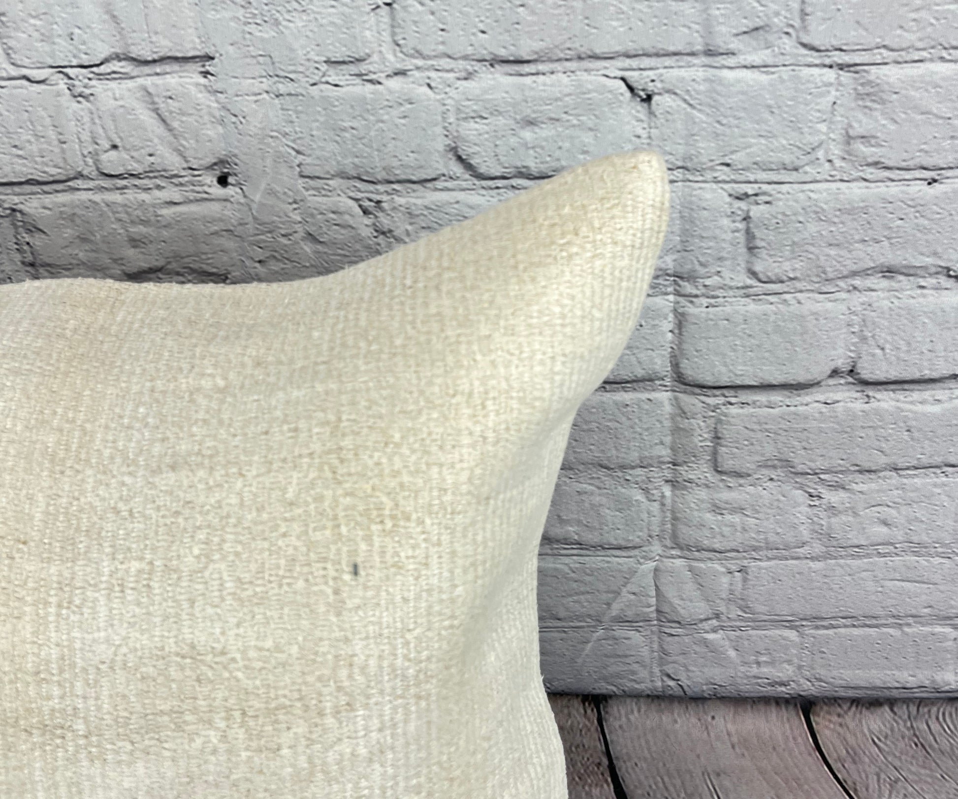 20 x 20 Hemp Pillow Turkish Cushion Natural Grayish White Pillow Cushion Cover #6531