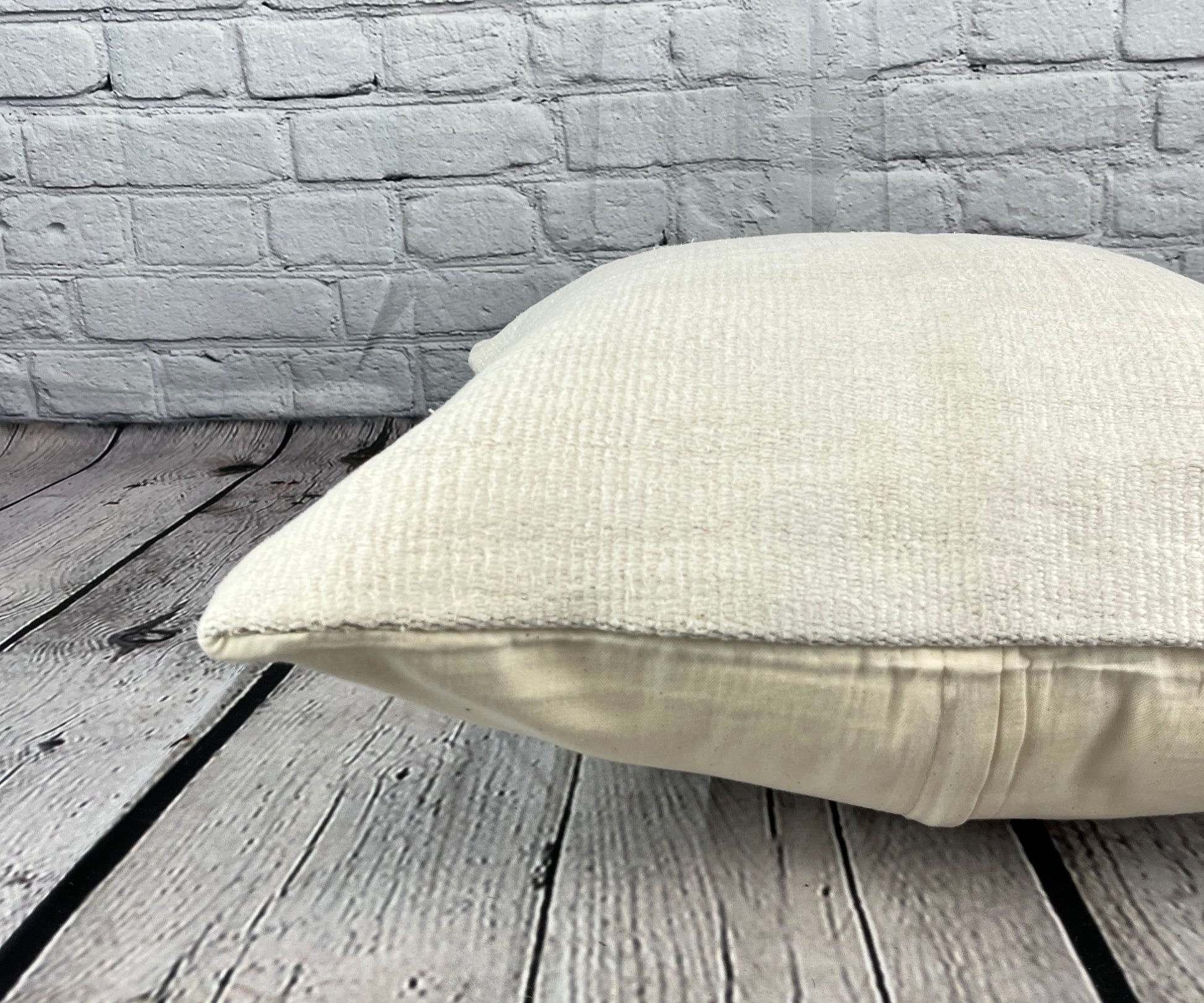 20 x 20 Hemp Pillow Turkish Cushion Natural Grayish White Pillow Cushion Cover #6531