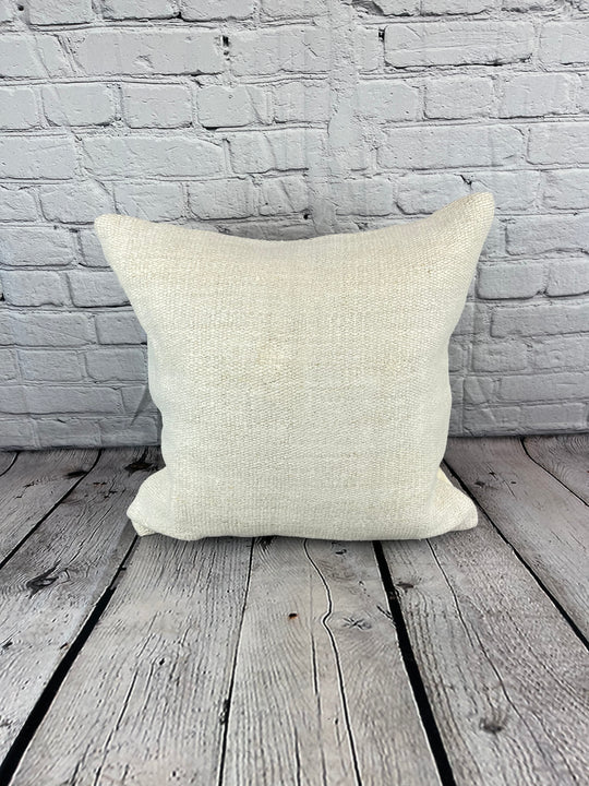 20 x 20 Hemp Pillow Turkish Cushion Natural Grayish White Pillow Cushion Cover #6114