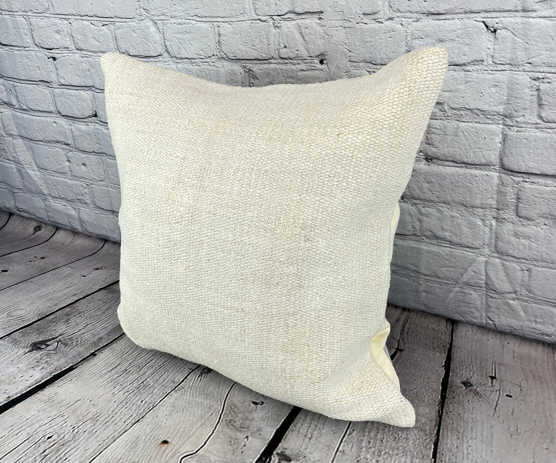 20 x 20 Hemp Pillow Turkish Cushion Natural Grayish White Pillow Cushion Cover #6114