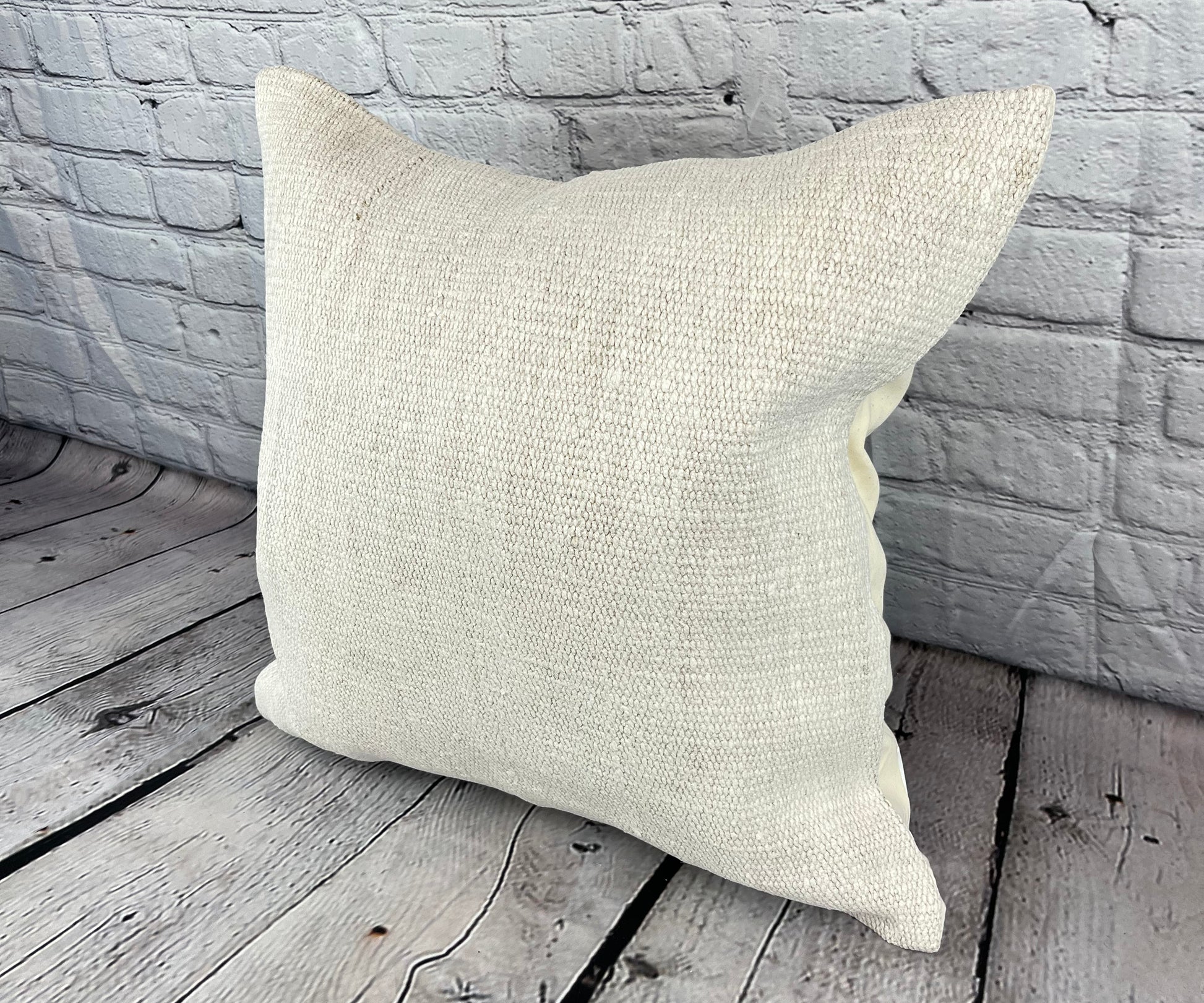 20 x 20 Hemp Pillow Turkish Cushion Natural Grayish White Pillow Cushion Cover #6611