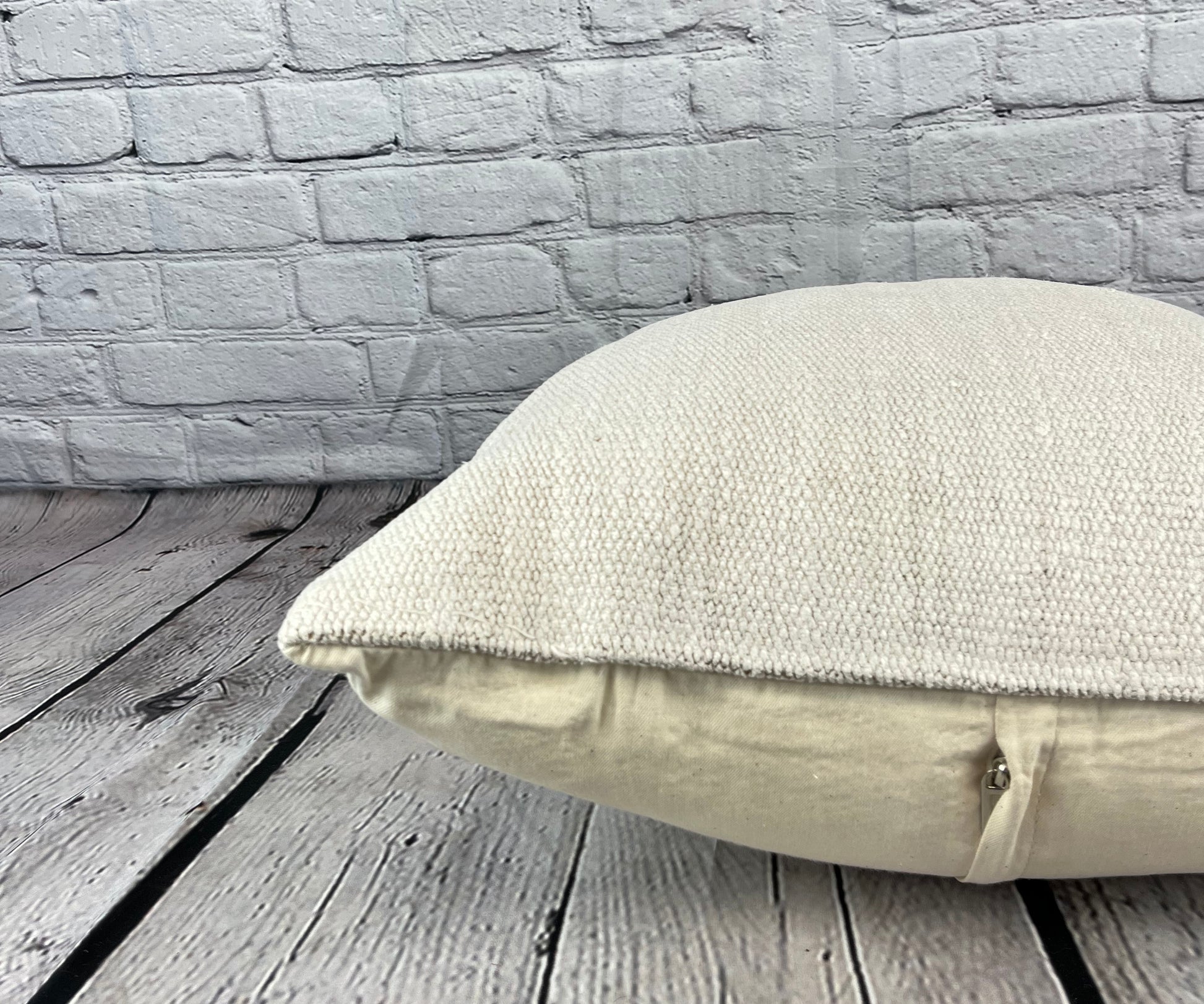 20 x 20 Hemp Pillow Turkish Cushion Natural Grayish White Pillow Cushion Cover #6611