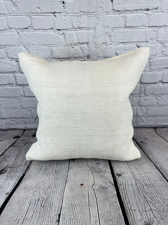 20 x 20 Hemp Pillow Turkish Cushion Natural Grayish White Pillow Cushion Cover #6595