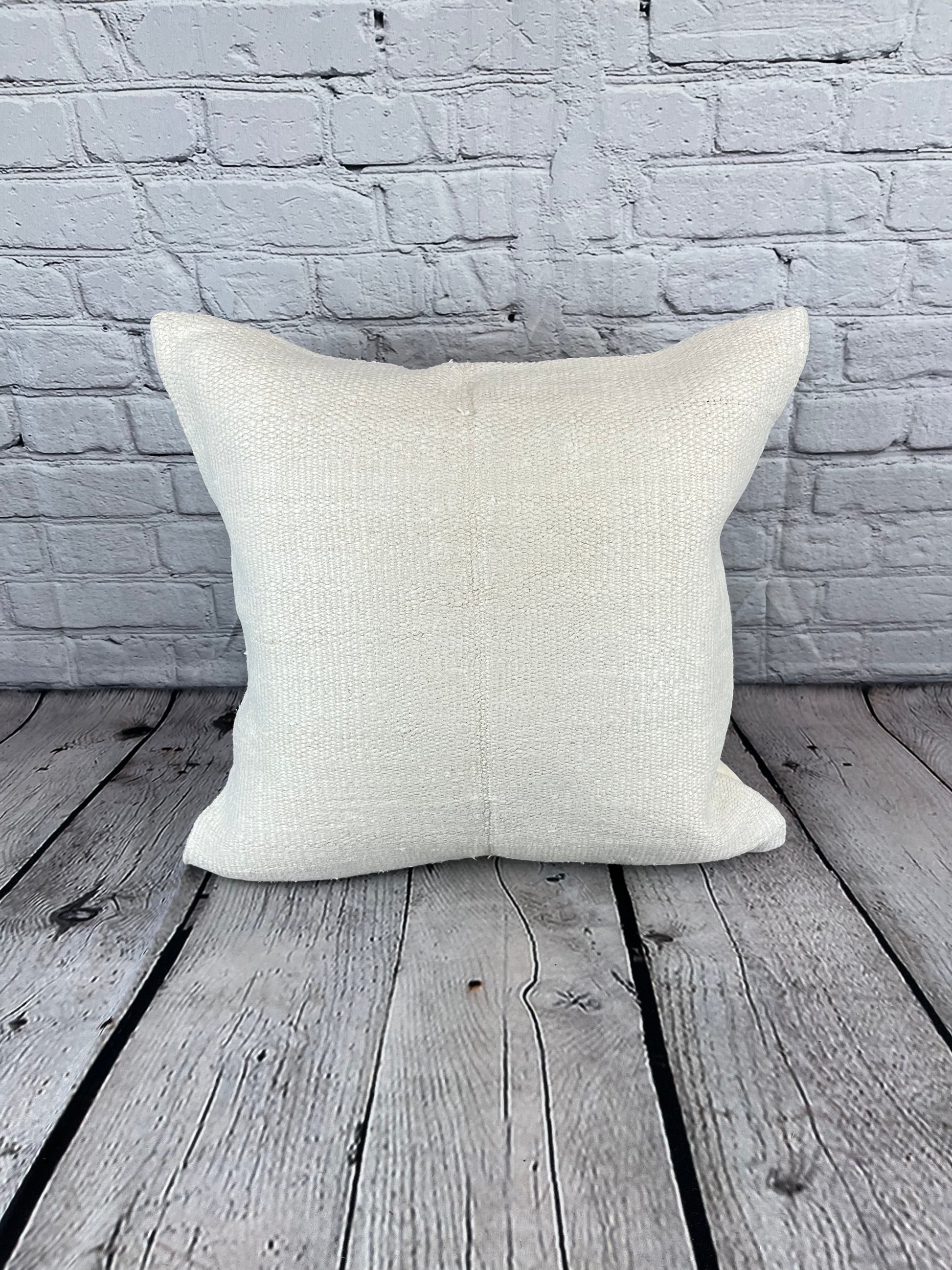 20 x 20 Hemp Pillow Turkish Cushion Natural Grayish White Pillow Cushion Cover #6596