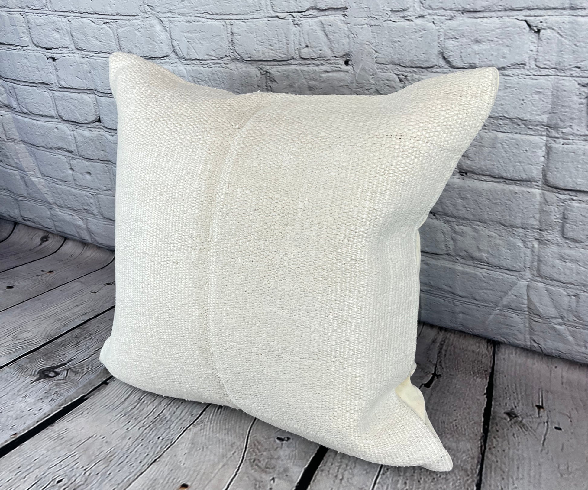 20 x 20 Hemp Pillow Turkish Cushion Natural Grayish White Pillow Cushion Cover #6596
