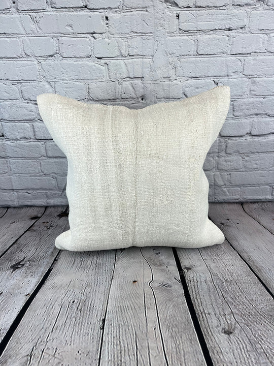 20 x 20 Hemp Pillow Turkish Cushion Natural Grayish White Pillow Cushion Cover #6597