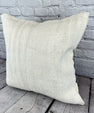 20 x 20 Hemp Pillow Turkish Cushion Natural Grayish White Pillow Cushion Cover #6597