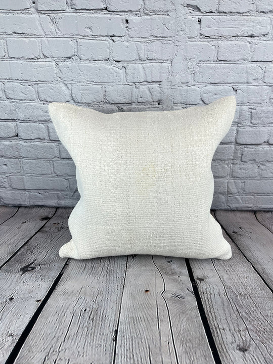 20 x 20 Hemp Pillow Turkish Cushion Natural Grayish White Pillow Cushion Cover #6600