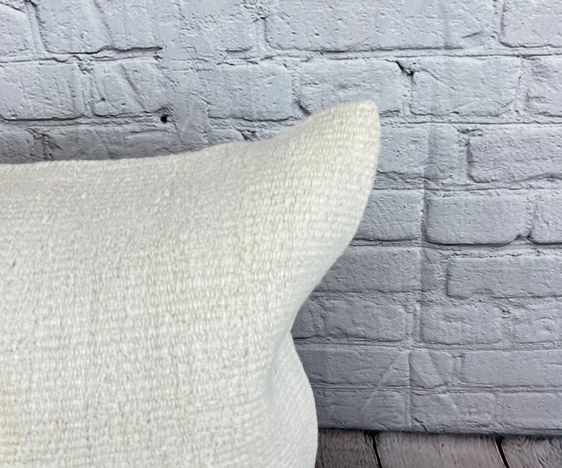 20 x 20 Hemp Pillow Turkish Cushion Natural Grayish White Pillow Cushion Cover #6600
