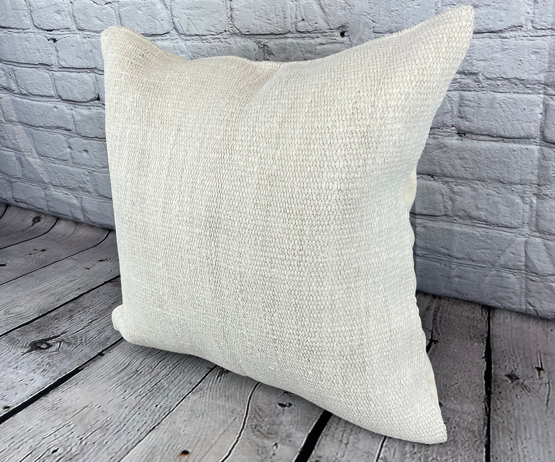20 x 20 Hemp Pillow Turkish Cushion Natural Grayish White Pillow Cushion Cover #6602