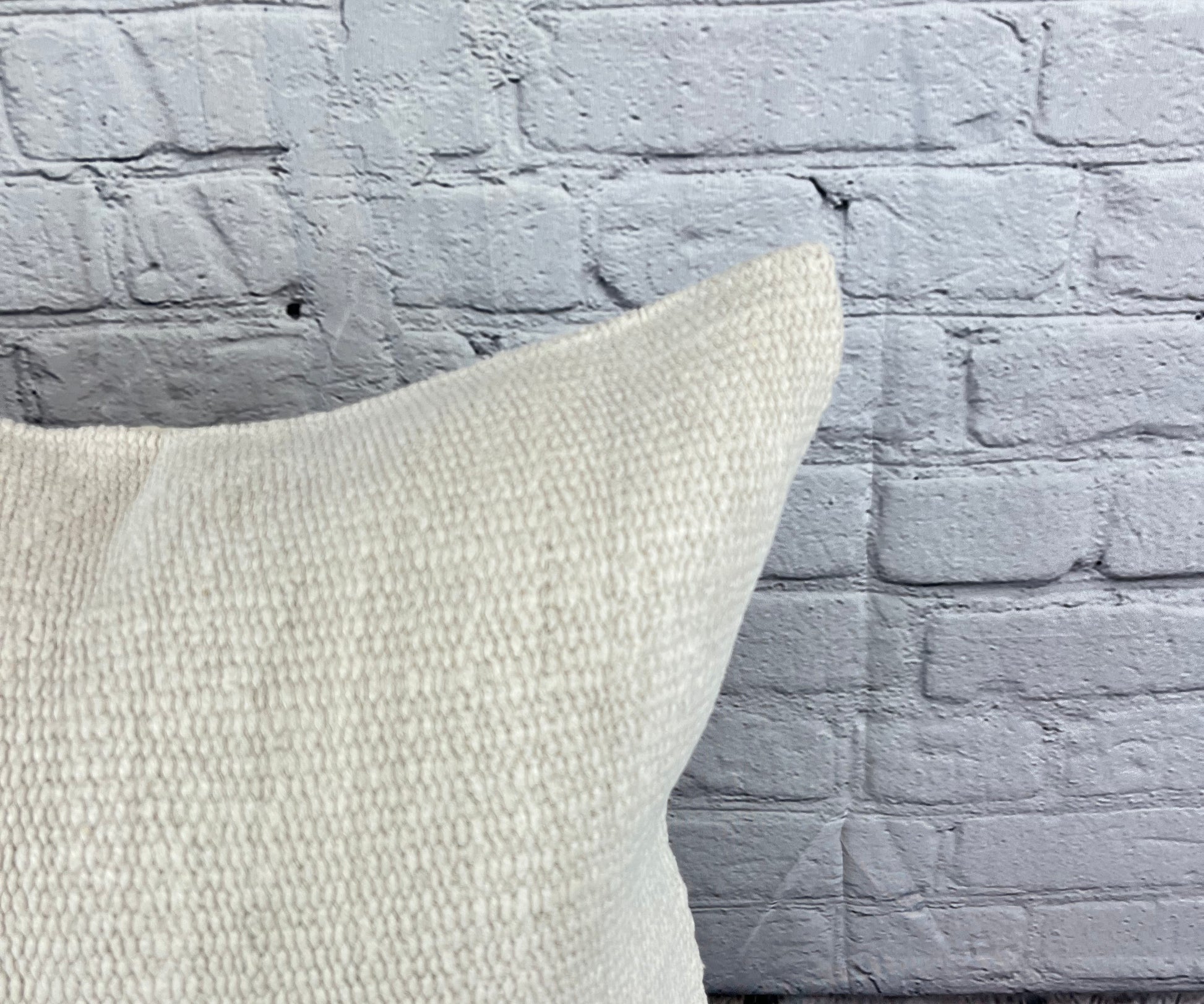 20 x 20 Hemp Pillow Turkish Cushion Natural Grayish White Pillow Cushion Cover #6602