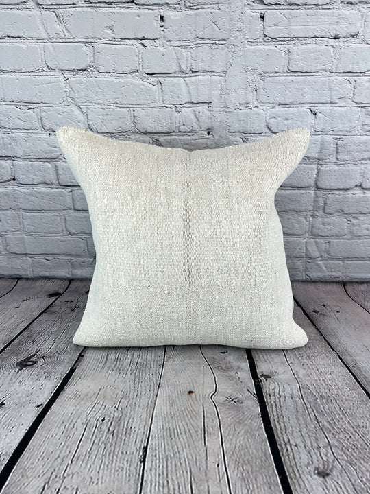 20 x 20 Hemp Pillow Turkish Cushion Natural Grayish White Pillow Cushion Cover #6583