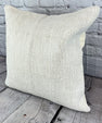 20 x 20 Hemp Pillow Turkish Cushion Natural Grayish White Pillow Cushion Cover #6583
