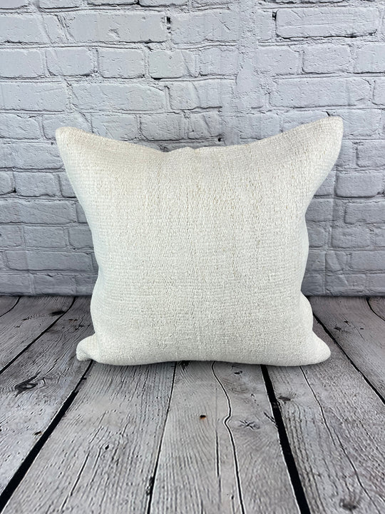 20 x 20 Hemp Pillow Turkish Cushion Natural Grayish White Pillow Cushion Cover #6582