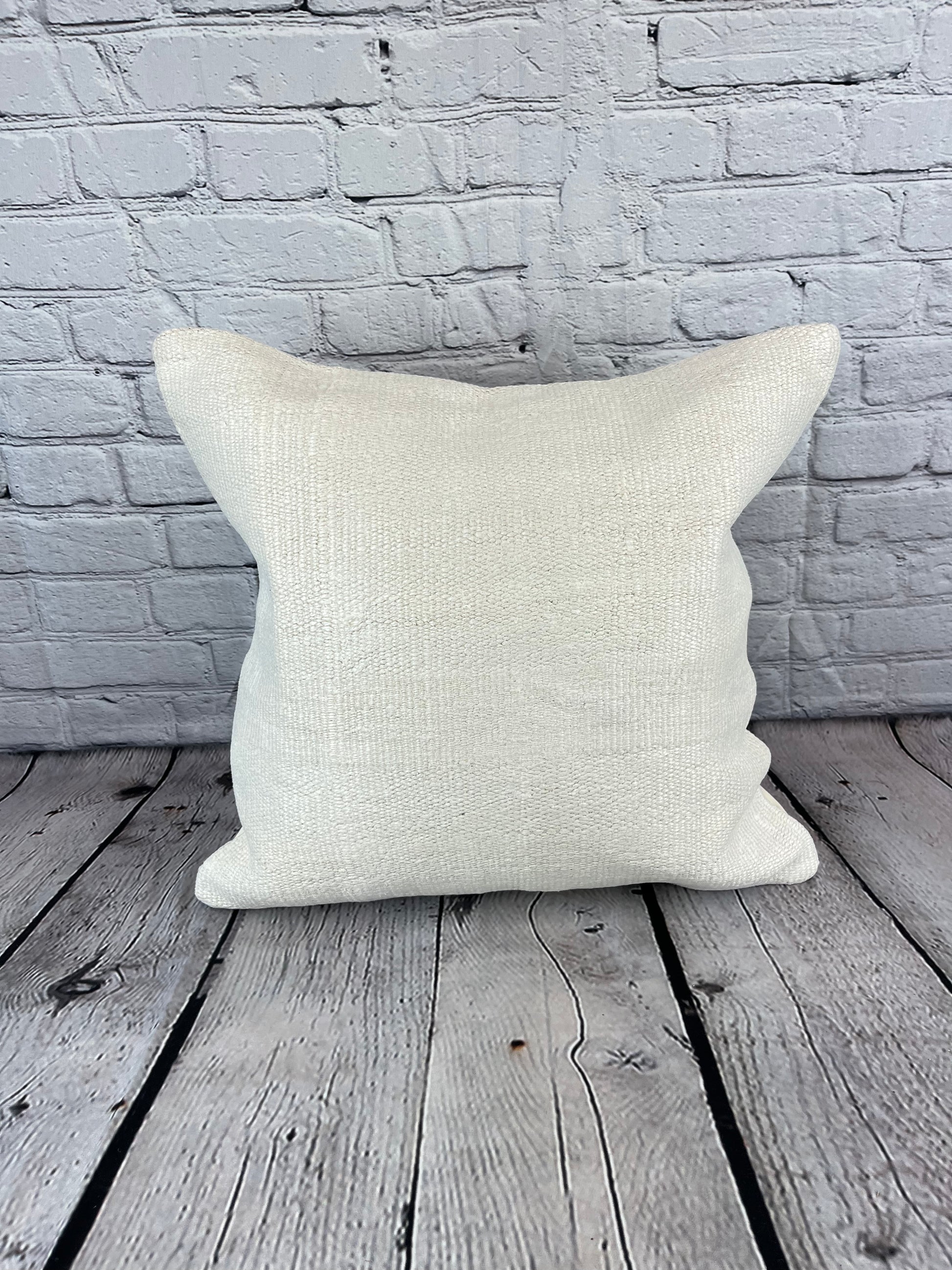 20 x 20 Hemp Pillow Turkish Cushion Natural Grayish White Pillow Cushion Cover #6584