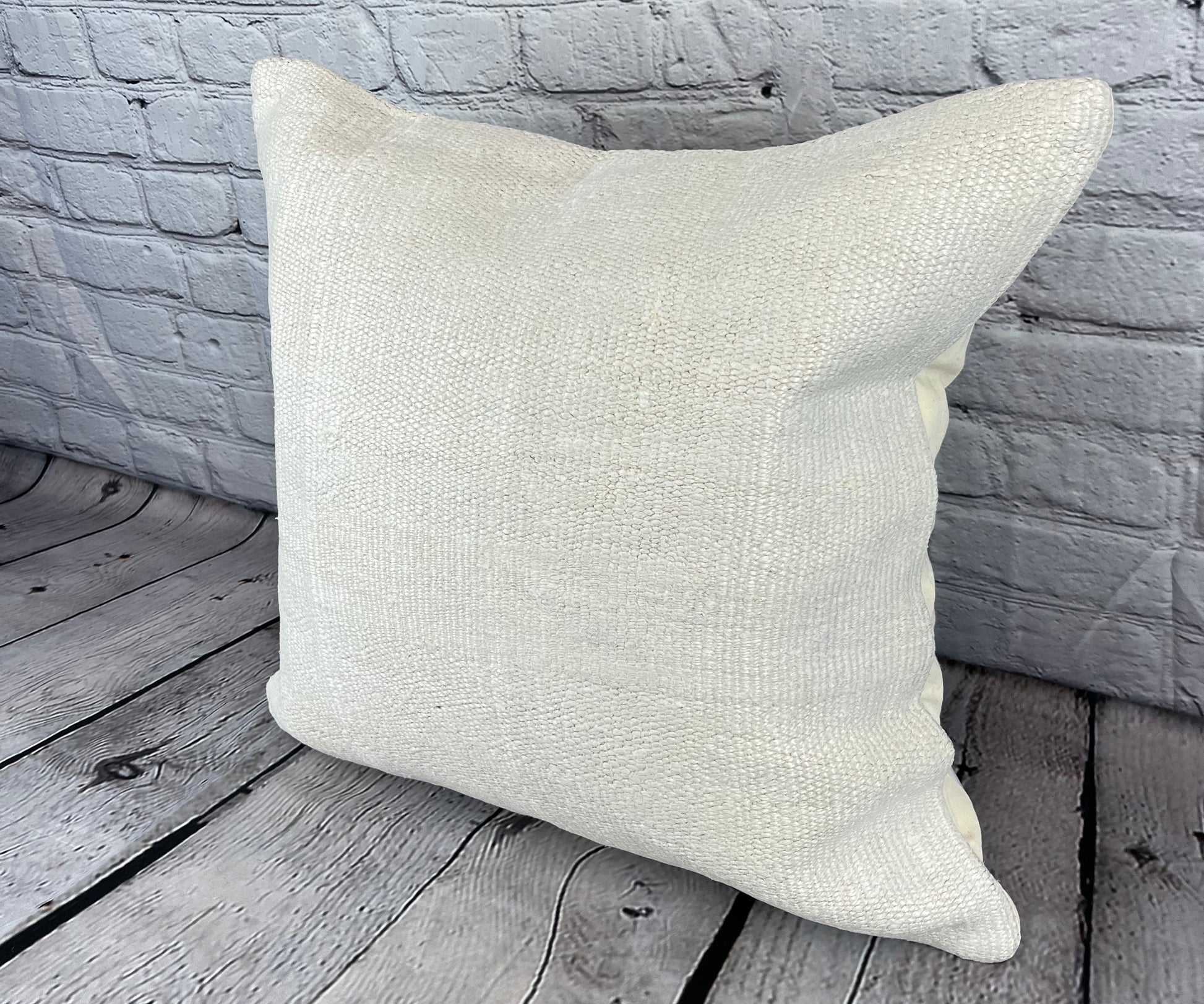 20 x 20 Hemp Pillow Turkish Cushion Natural Grayish White Pillow Cushion Cover #6584