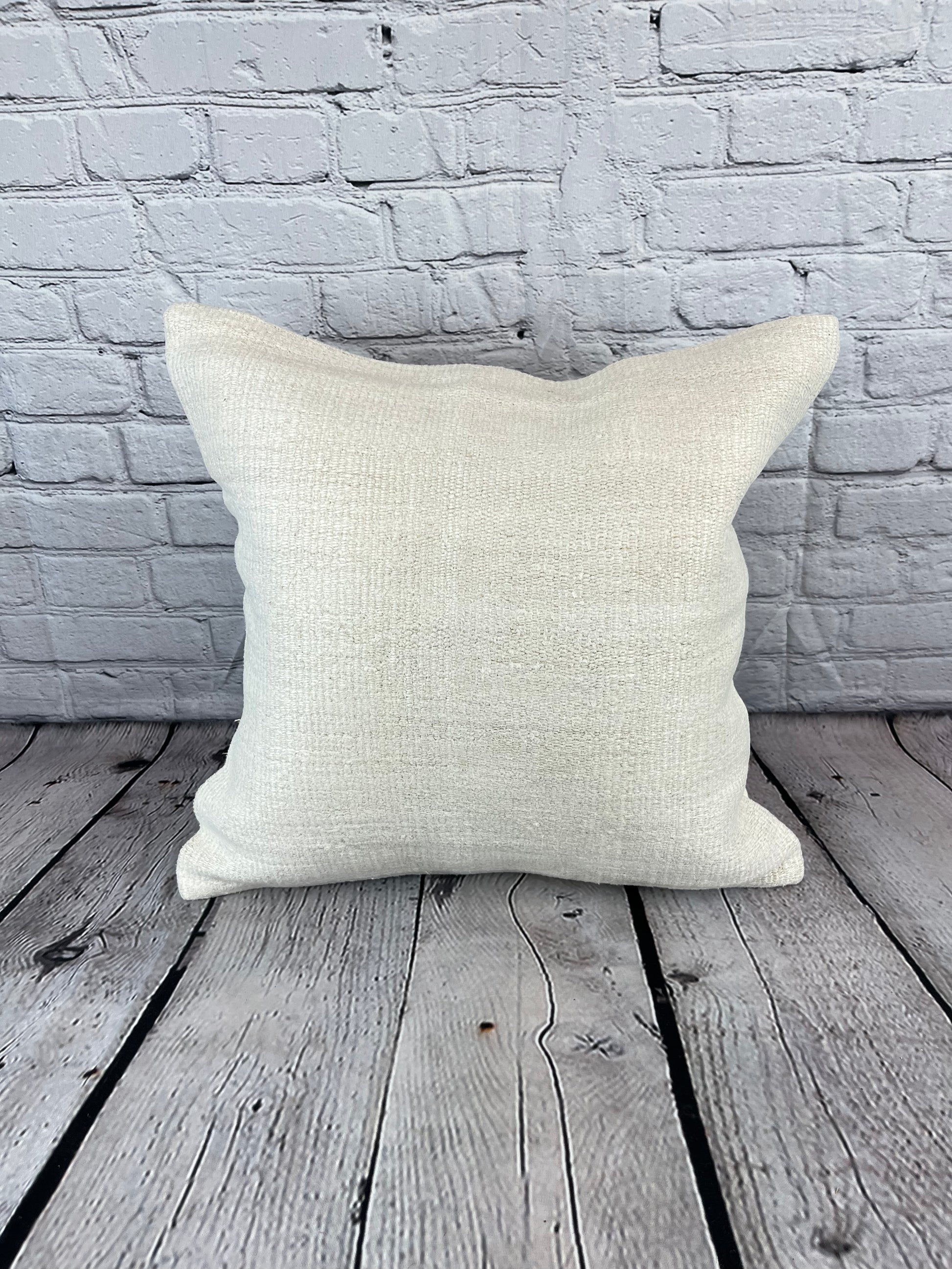 20 x 20 Hemp Pillow Turkish Cushion Natural Grayish White Pillow Cushion Cover #6585