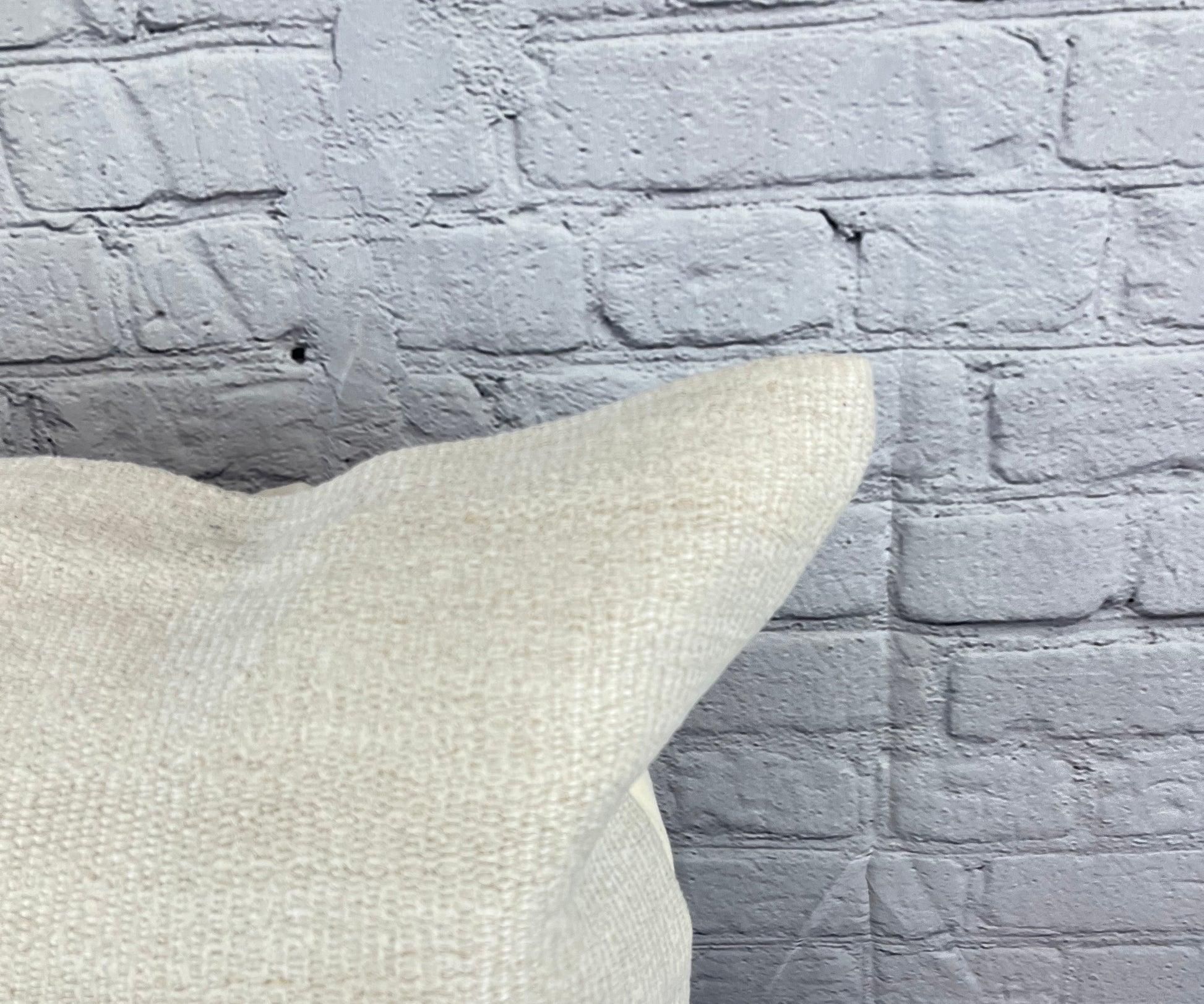 20 x 20 Hemp Pillow Turkish Cushion Natural Grayish White Pillow Cushion Cover #6585
