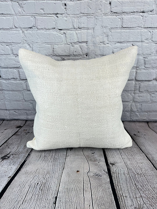 20 x 20 Hemp Pillow Turkish Cushion Natural Grayish White Pillow Cushion Cover #6593