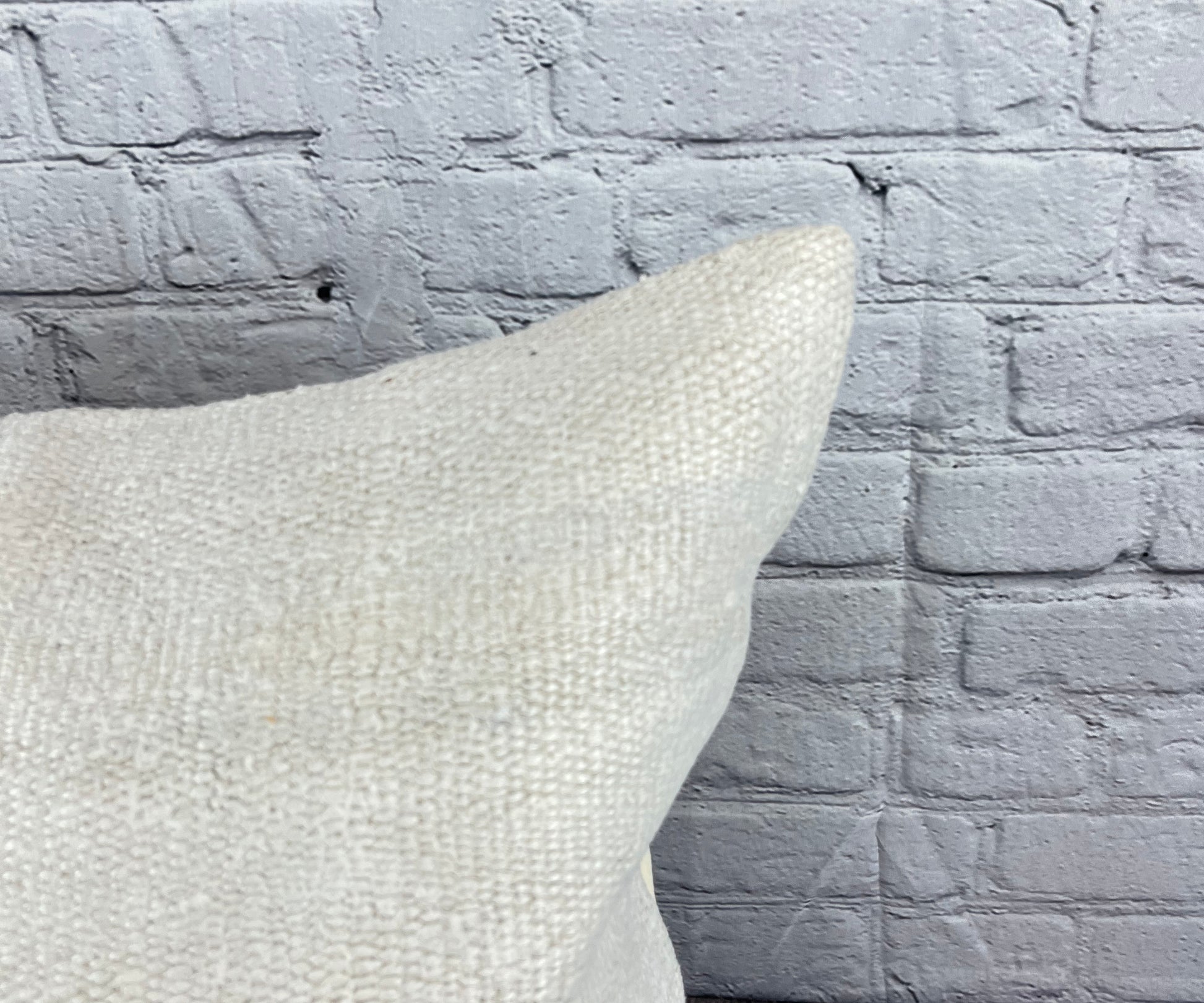 20 x 20 Hemp Pillow Turkish Cushion Natural Grayish White Pillow Cushion Cover #6593