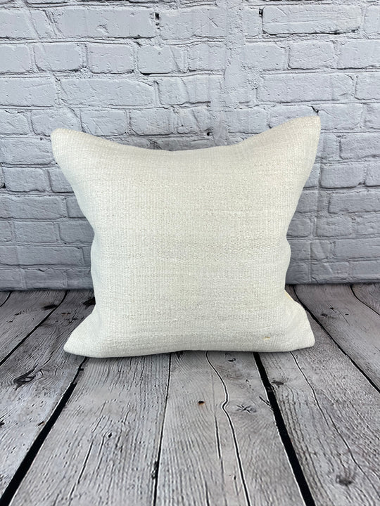 20 x 20 Hemp Pillow Turkish Cushion Natural Grayish White Pillow Cushion Cover #6533