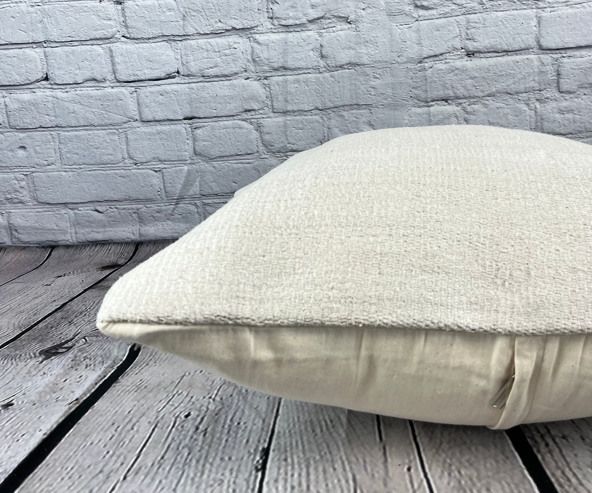 20 x 20 Hemp Pillow Turkish Cushion Natural Grayish White Pillow Cushion Cover #6533