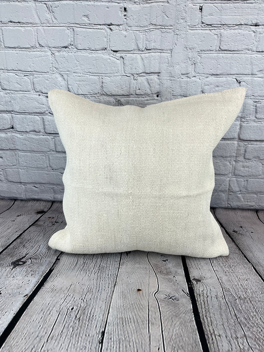 20 x 20 Hemp Pillow Turkish Cushion Natural Grayish White Pillow Cushion Cover #6532