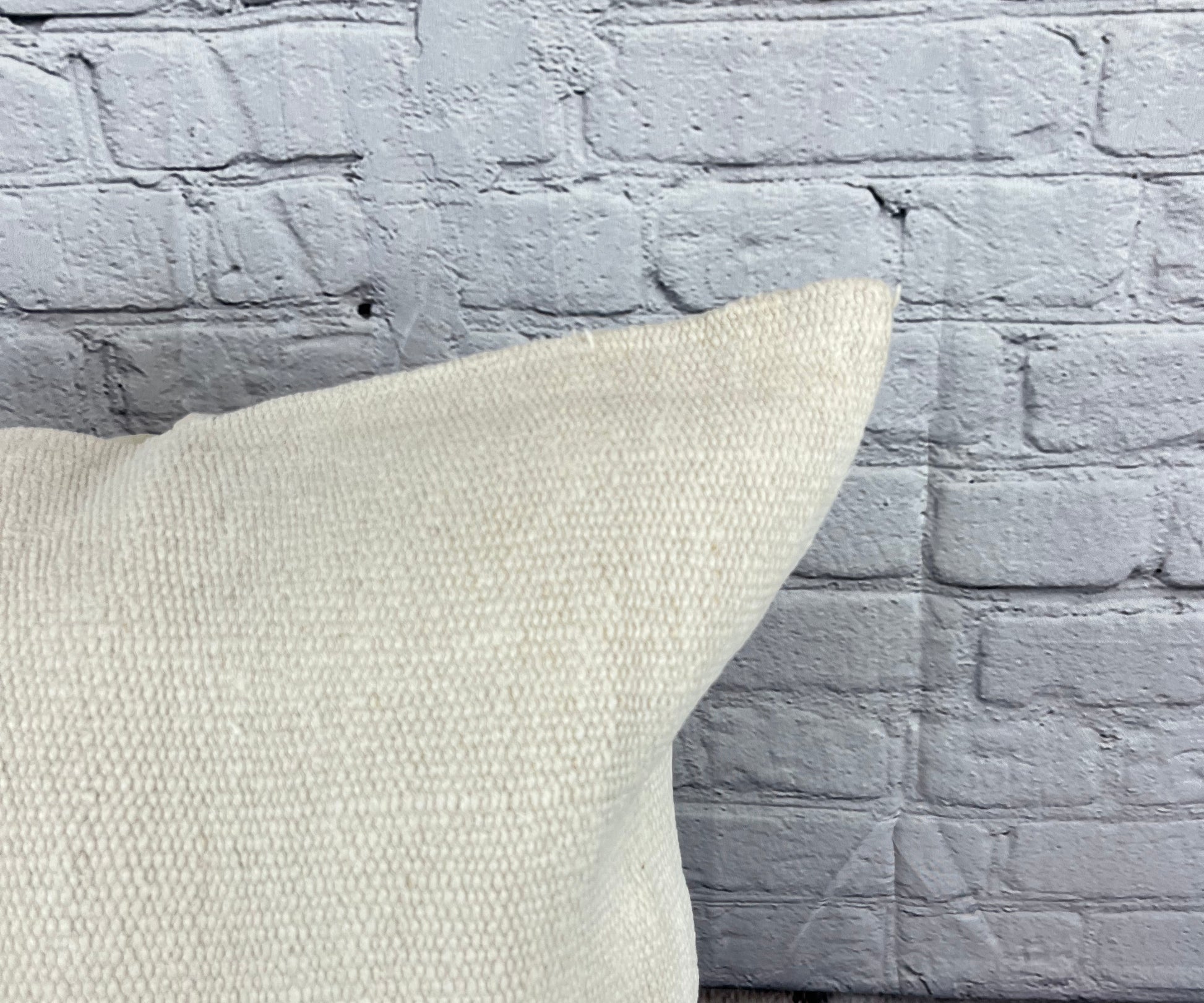 20 x 20 Hemp Pillow Turkish Cushion Natural Grayish White Pillow Cushion Cover #6532