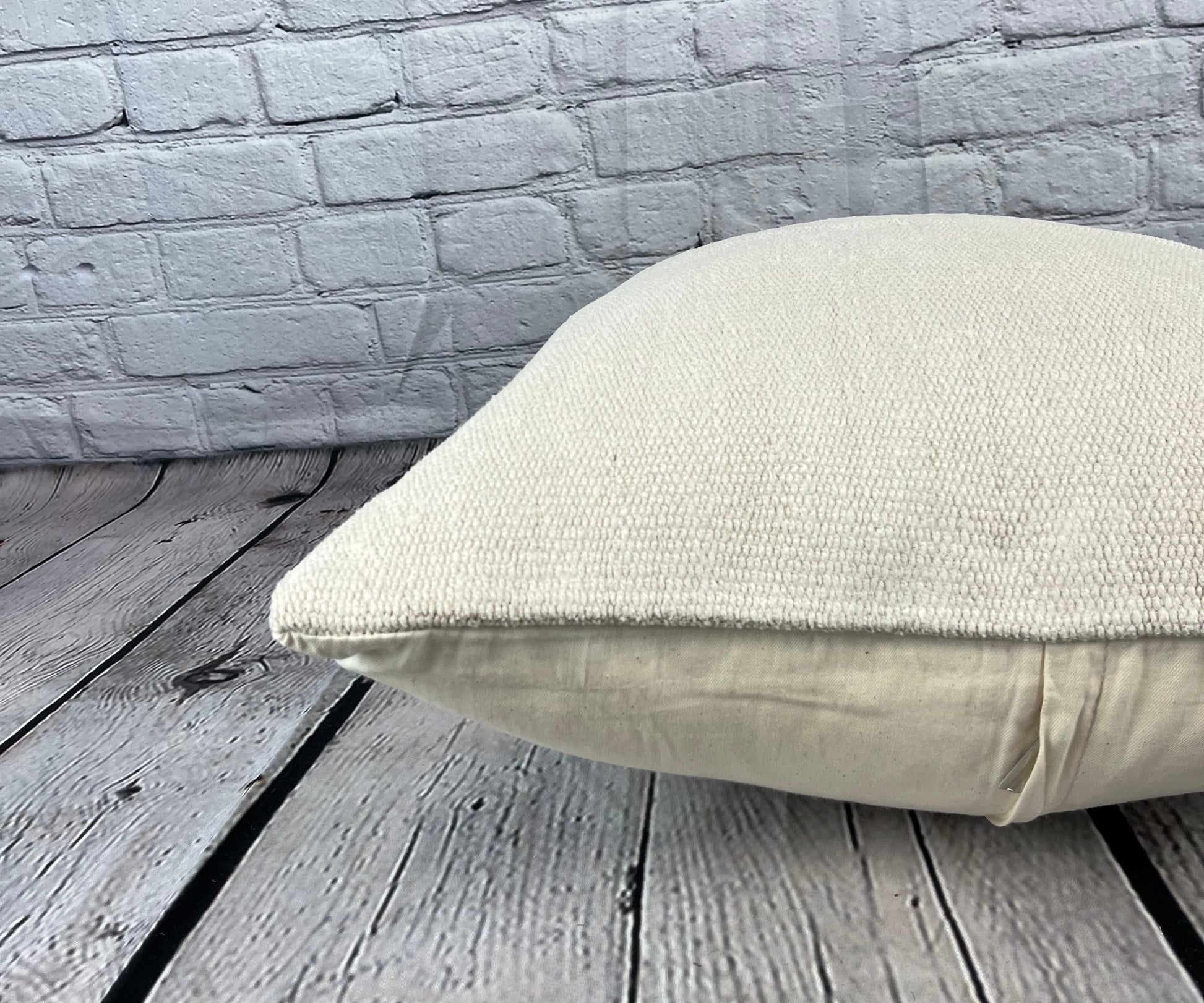 20 x 20 Hemp Pillow Turkish Cushion Natural Grayish White Pillow Cushion Cover #6532