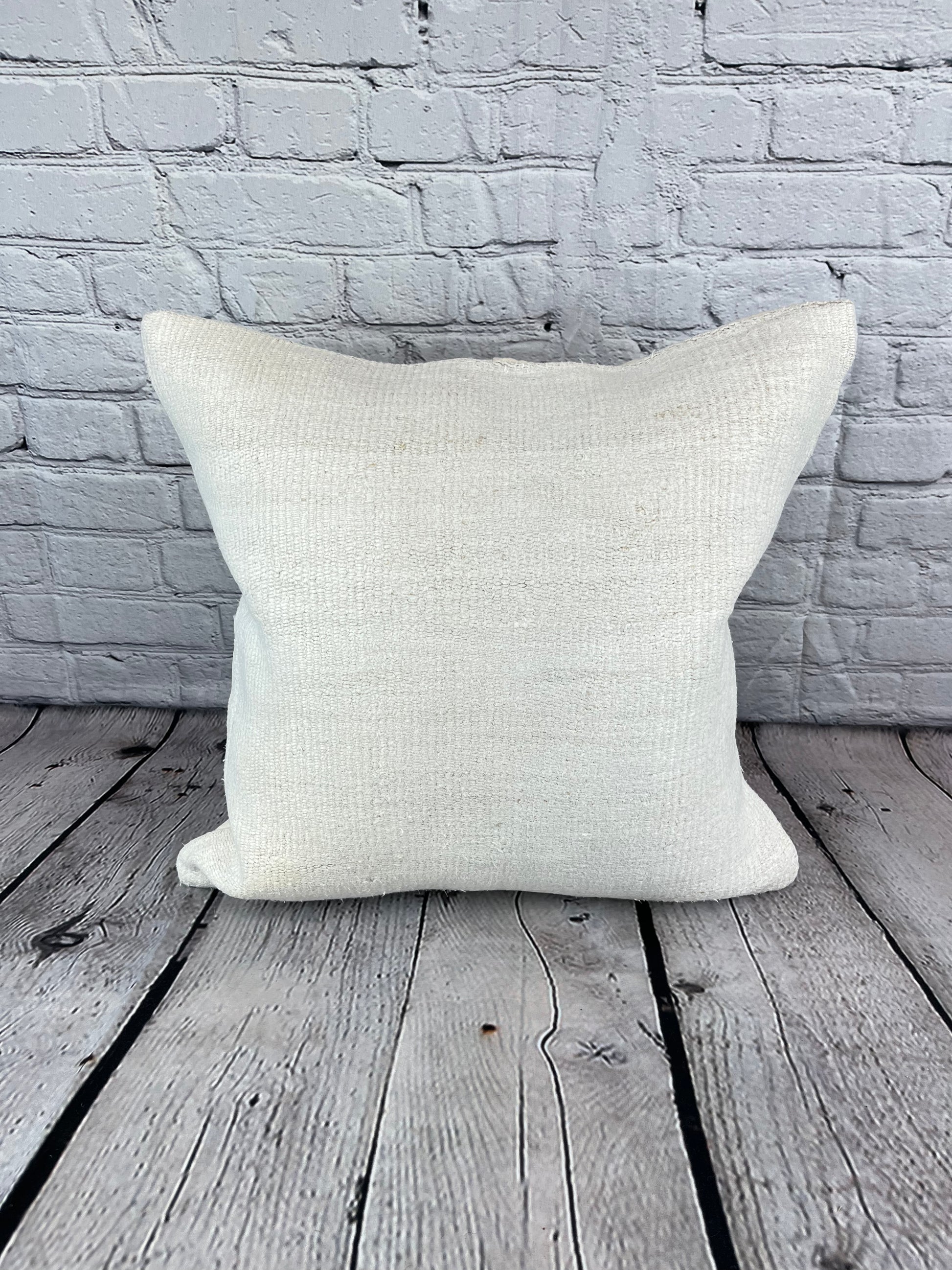 20 x 20 Hemp Pillow Turkish Cushion Natural Grayish White Pillow Cushion Cover #6534