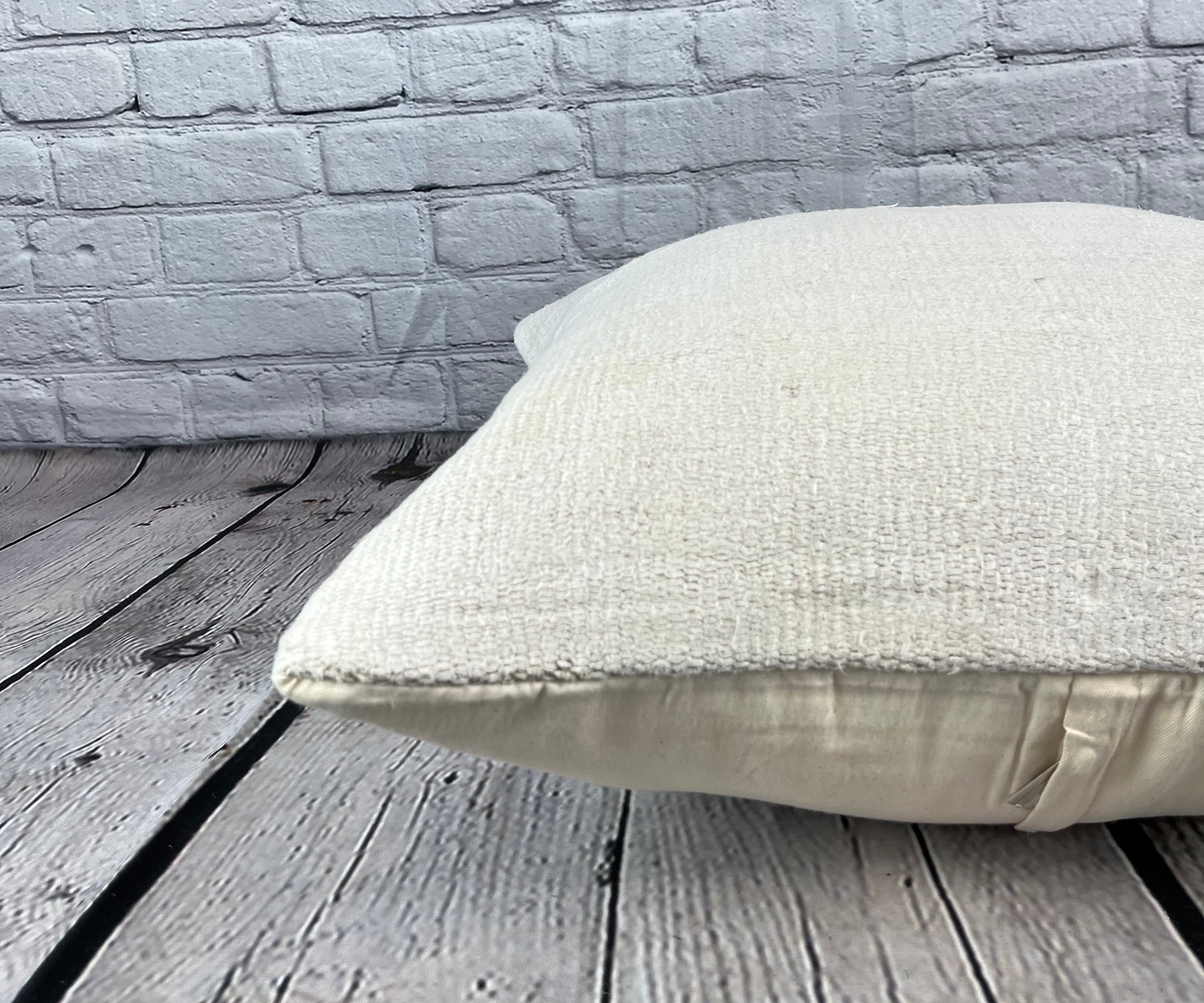 20 x 20 Hemp Pillow Turkish Cushion Natural Grayish White Pillow Cushion Cover #6534