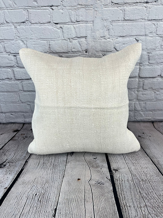 20 x 20 Hemp Pillow Turkish Cushion Natural Grayish White Pillow Cushion Cover #6536