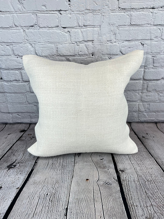 20 x 20 Hemp Pillow Turkish Cushion Natural Grayish White Pillow Cushion Cover #6537