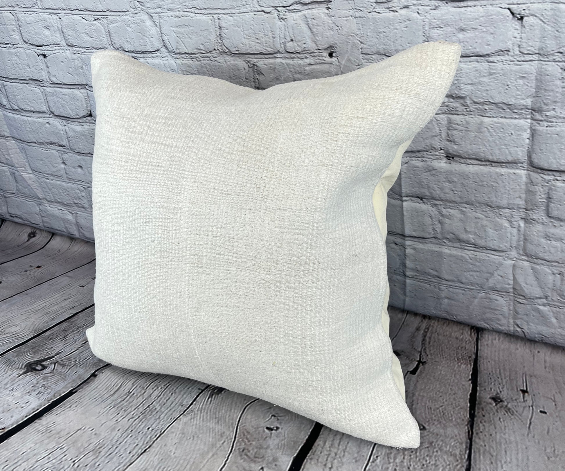 20 x 20 Hemp Pillow Turkish Cushion Natural Grayish White Pillow Cushion Cover #6537