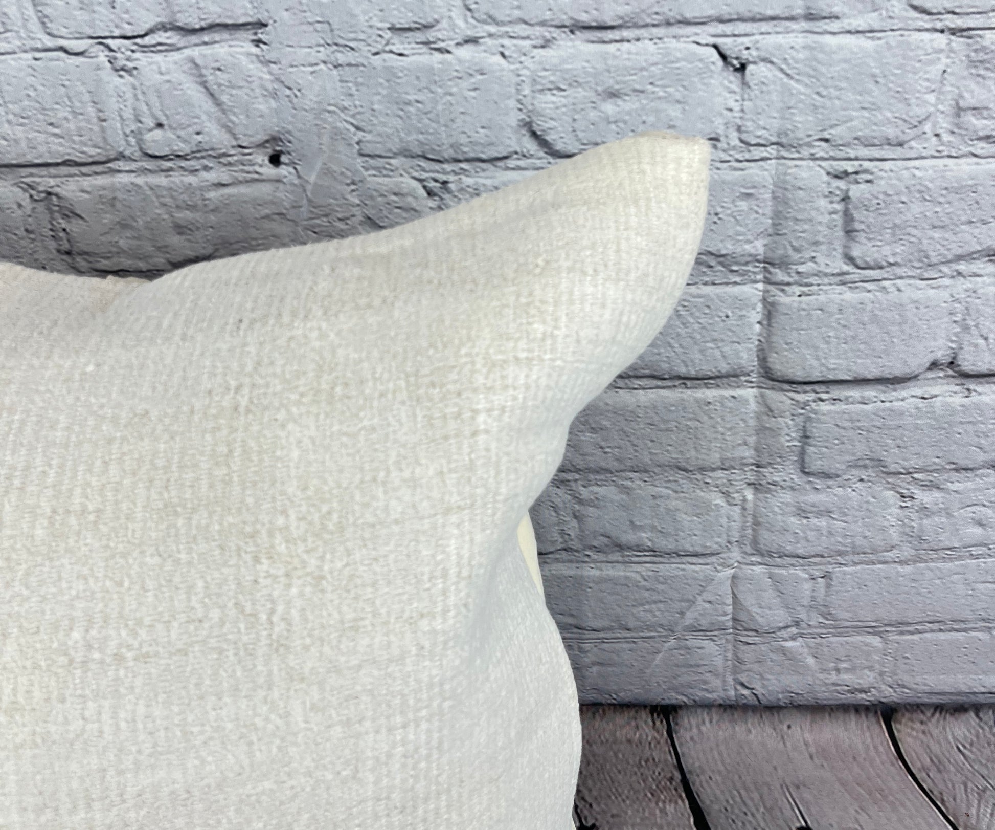 20 x 20 Hemp Pillow Turkish Cushion Natural Grayish White Pillow Cushion Cover #6537